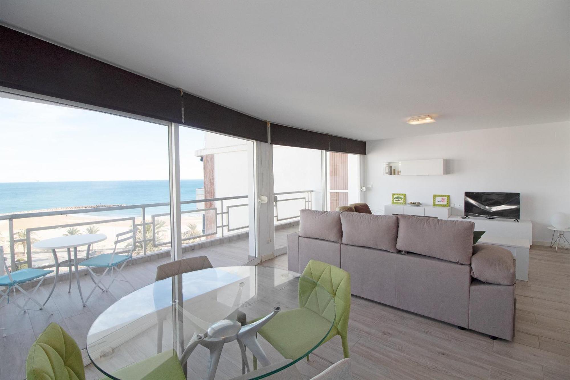 Global Properties, Apartamento Con Terraza E Increibles Vistas Al Mar Puerto de Sagunto Bagian luar foto